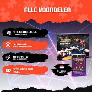 Wiederaufladbares Laserspiel-Set inkl. Lehrbuch
