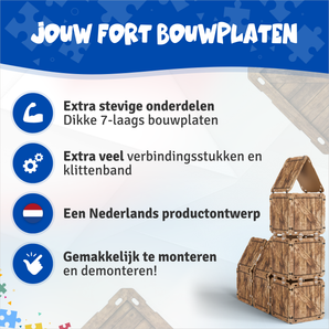 Fort Byggplattor Set - Lekstuga Byggsats - Bygg fort