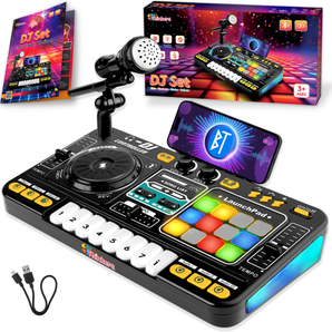 DJ-Set für Kinder mit Bluetooth & Mikrofon - Wiederaufladbar