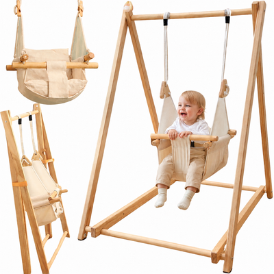 Holz-Babyschaukel für 6 bis 18 Monate alte Kinder